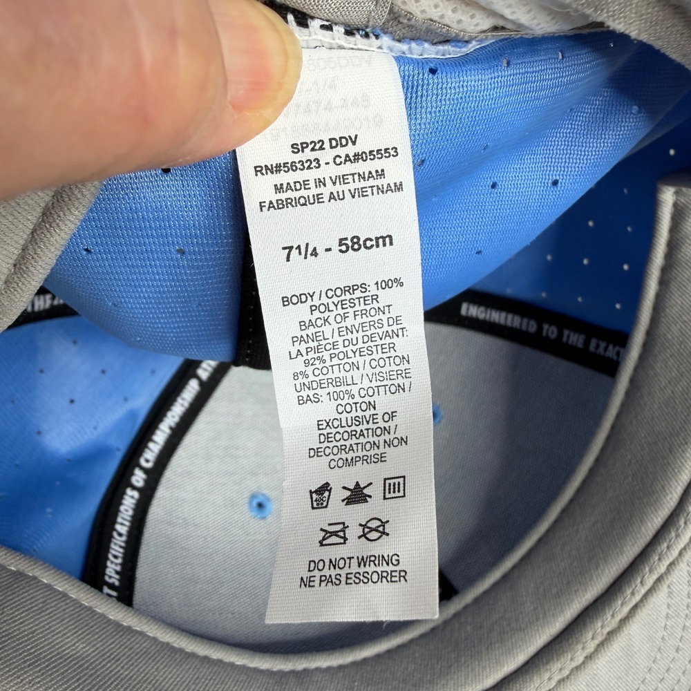 Nike True North Carolina Tar Heels Blue Fitted Hat 7 1/4 Carolina UNC Logo Cap - Picture 7 of 8